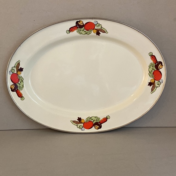 Kitchen Vintage Enamel Vegetable Platter Poshmark